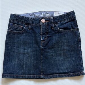 GAP Kids 1969 Dark Blue Denim Mini Skirt. Size 7